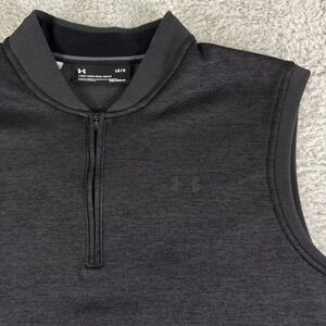Under Armour ColdGear Storm Mens Golf Vest Quarter Zip Gray Heather Large LG